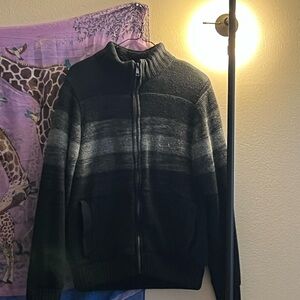 Men's Black and Gray Sweater